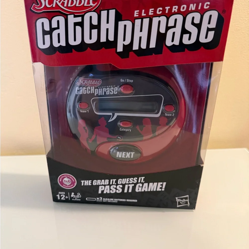 Hasbro Scrabble Catch Phrase Electronic Game - Red and Black